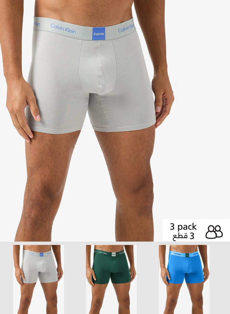 CALVIN KLEIN 3 Pack Boxer Briefs - Icon Logo Graphic - Image 5